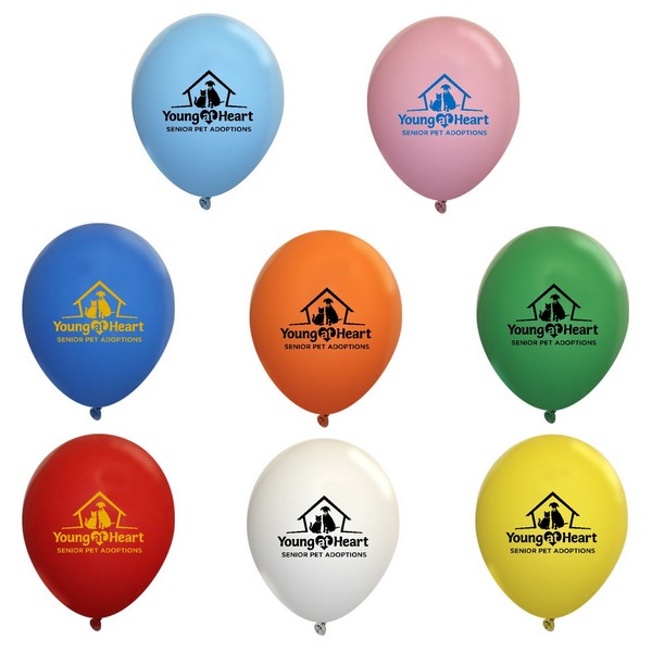 9STD Standard 9" Latex Balloons with custom imp...